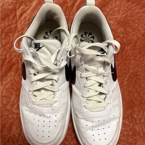 Nike White Athletic Shoes with Black Accents